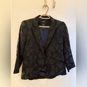 Smythe Black Tonal Floral Jacquard Blazer